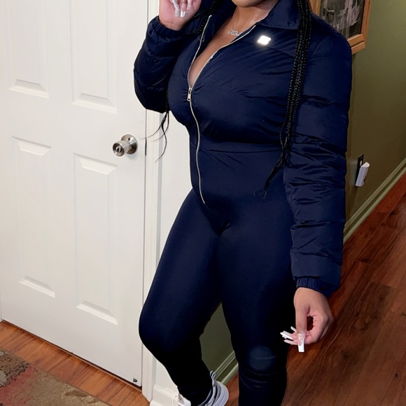 Shane Justin puffer jumpsuit Navy - Picture 5 of 8